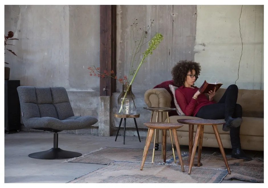 Tmavosivé kreslo Dutchbone Bar