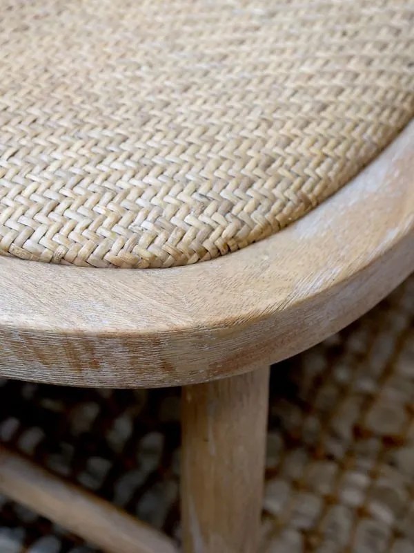 Prírodné drevené kreslo s výpletom Lounge - 60*62*78 cm