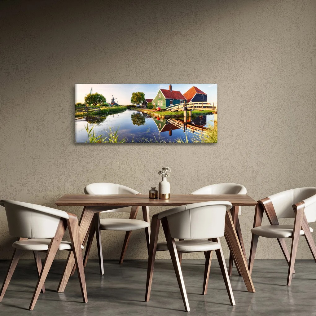 Obraz holandských mlynov (120x50 cm)