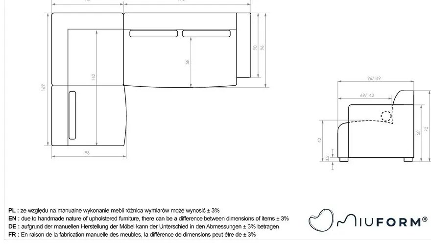 Svetlozelená rohová pohovka (ľavý roh) Flex Felix – Miuform
