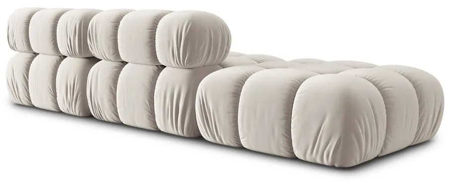 Béžová zamatová pohovka 282 cm Bellis – Micadoni