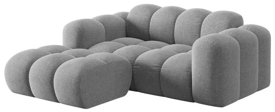 Svetlosivá ženilková rohová pohovka (ľavý roh/s leňoškou) Treno – Cosmopolitan Design