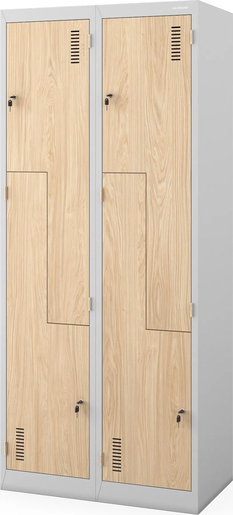 Šatníková skriňa typu L sivá / dub sonoma: Eco Design JULIA, 800 x 1850 x 450 mm
