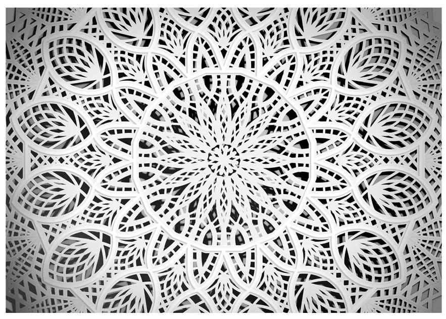 Artgeist Fototapeta - White Mandala Veľkosť: 100x70, Verzia: Standard