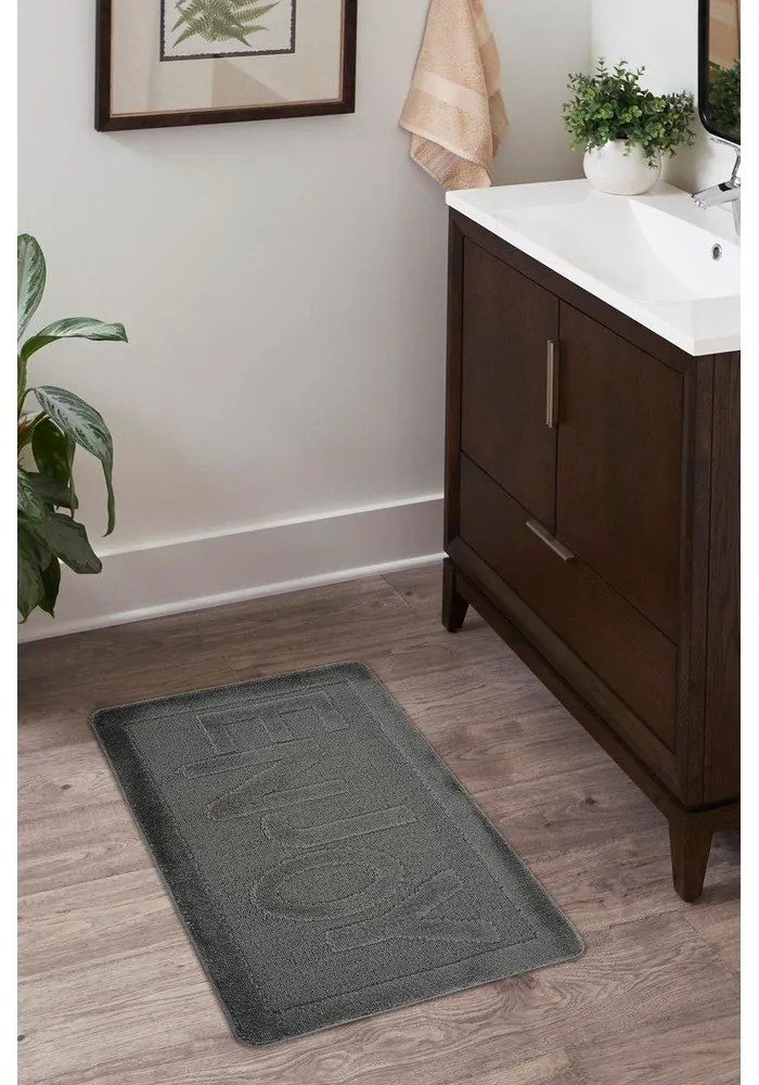 Antracitová kúpeľňová predložka 60x100 cm Enjoy – Foutastic