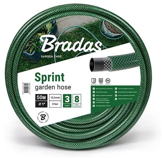 Bradas Záhradná hadica 1" 50m zelená SPRINT