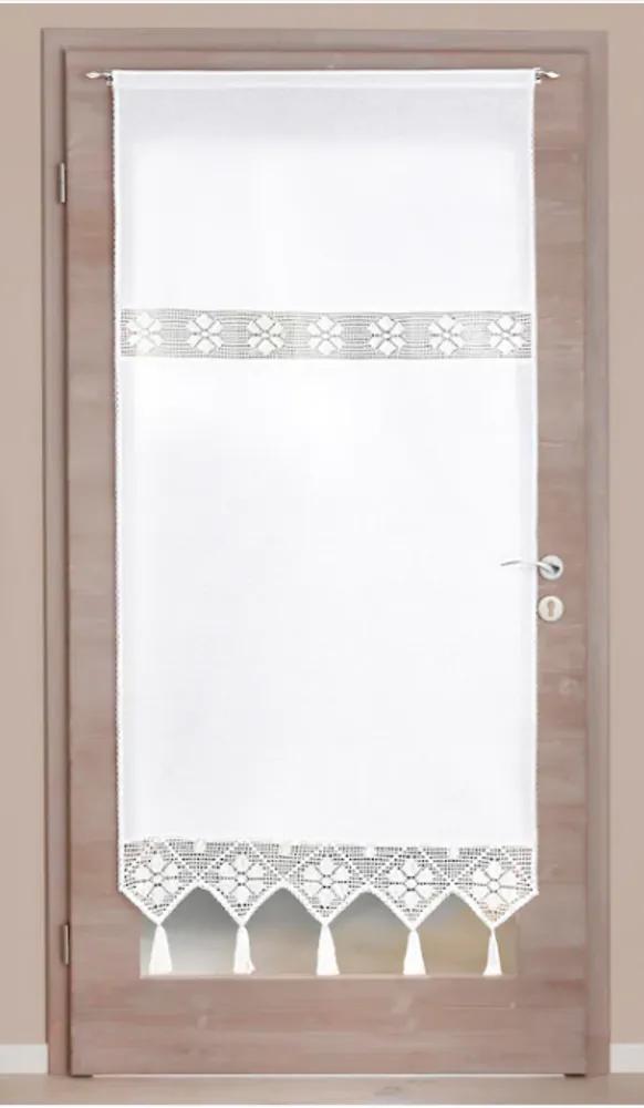 Home Wohnideen Záclonka plátená na okná i dvere, vyšívaná so strapcami, Toni Rozmer textilu: 175 cm (V), 60 cm (Š)
