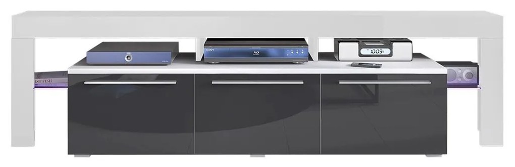 TV skrinka Quatro 150 Plus, Farby: biela / biely lesk