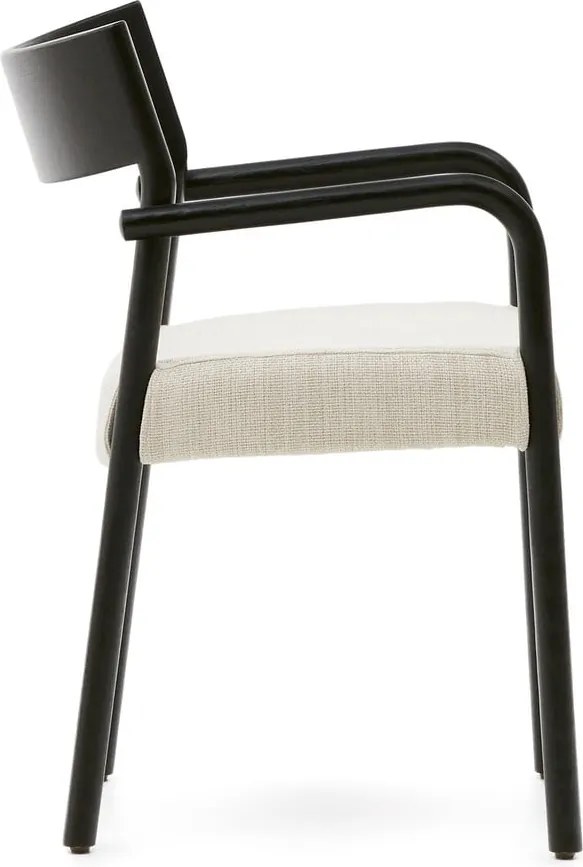 Čierna/béžová jedálenská stolička Falconera – Kave Home