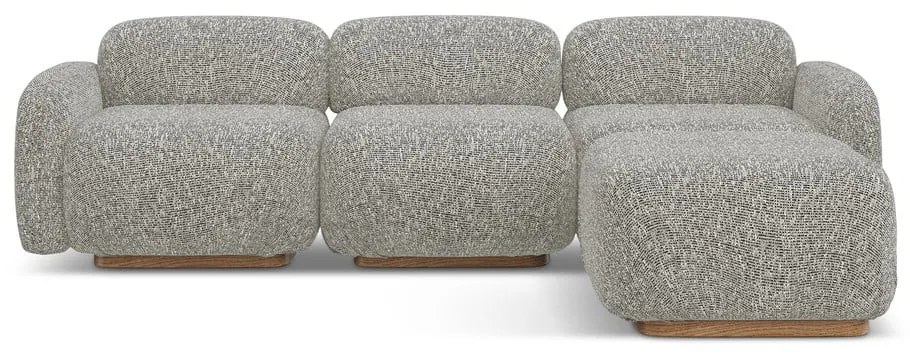 Sivá modulárna rohová pohovka (variabilná) Ailani – Makamii