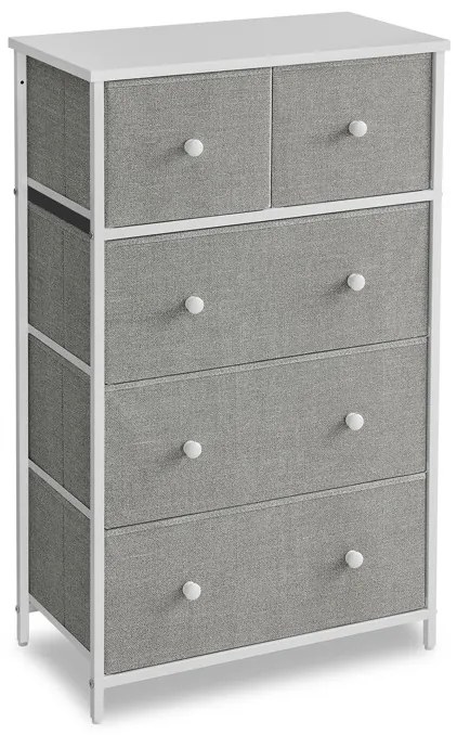 Autronic BONTEC Komoda 56x30x93cm, kov, šedá, AUK-E1051 GREY Farba: Biela