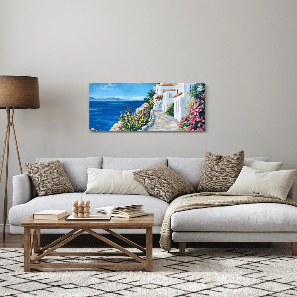 Obraz - Ulička pri mori (120x50 cm)