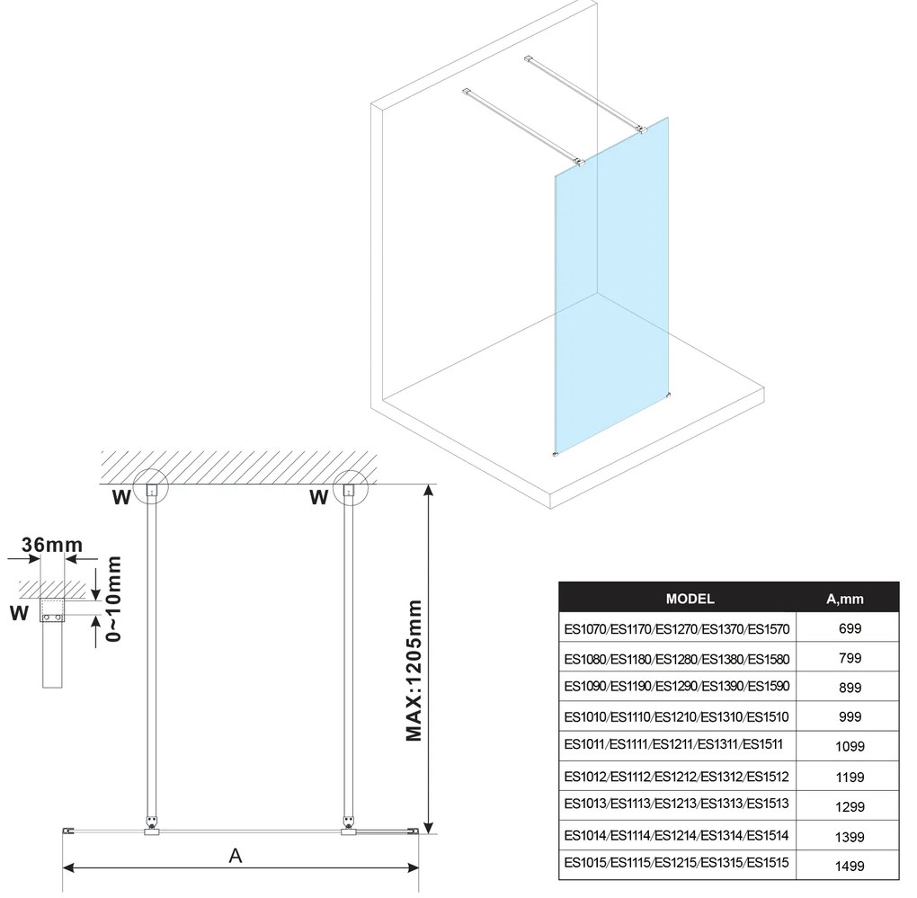 Polysan, ESCA číre sklo 1000x2100mm, ES1010