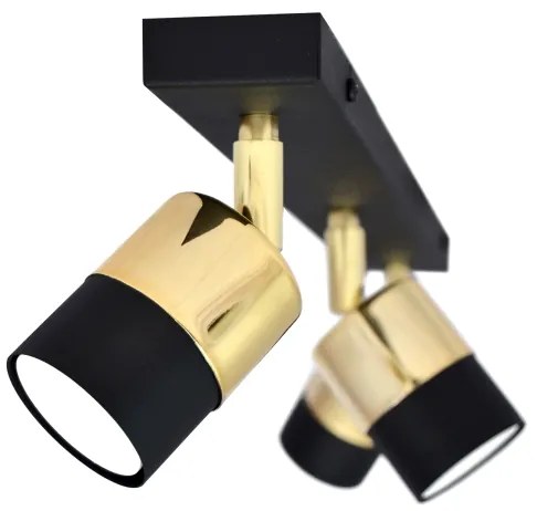 LED Bodové svietidlo TUBSSON 3xGU10/4,8W/230V čierna/zlatá