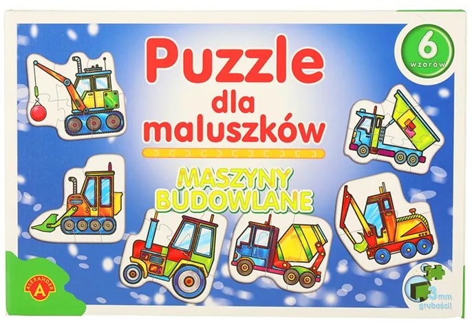 KIK ALEXANDER Puzzle pre batoľatá - stavebné stroje 2+