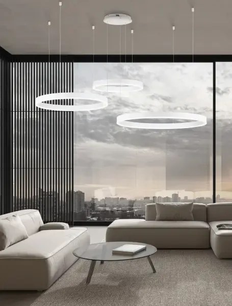 LED luster Motif biela