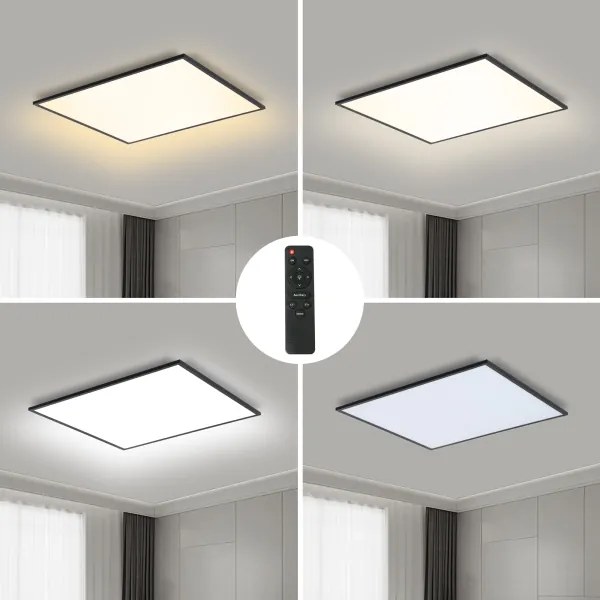Brilagi - LED Stmievateľné svietidlo SLIMFRAME LED/58W/230V 60x60 cm čierne + diaľkové ovládanie