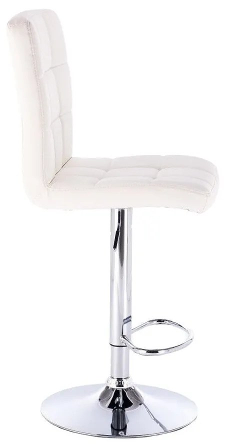 LuxuryForm DESIGN Barová stolička TOLEDO na striebornom tanieri - biela