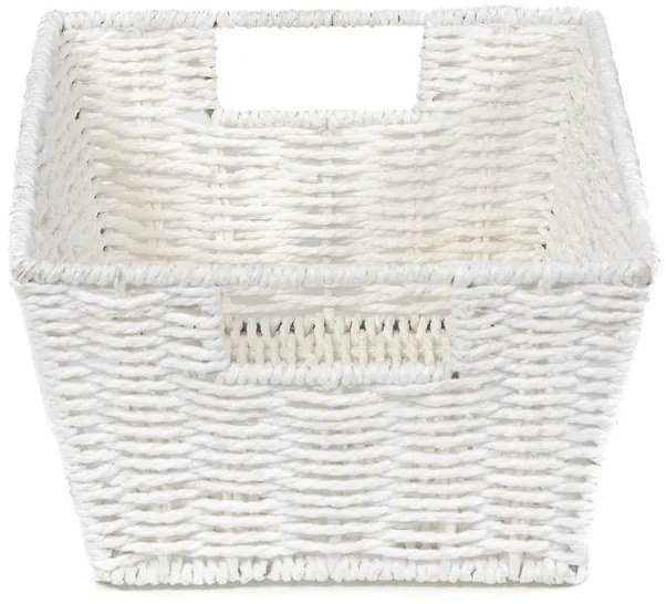Pletený košík Compactor 31 x 24 x 14 cm, biela