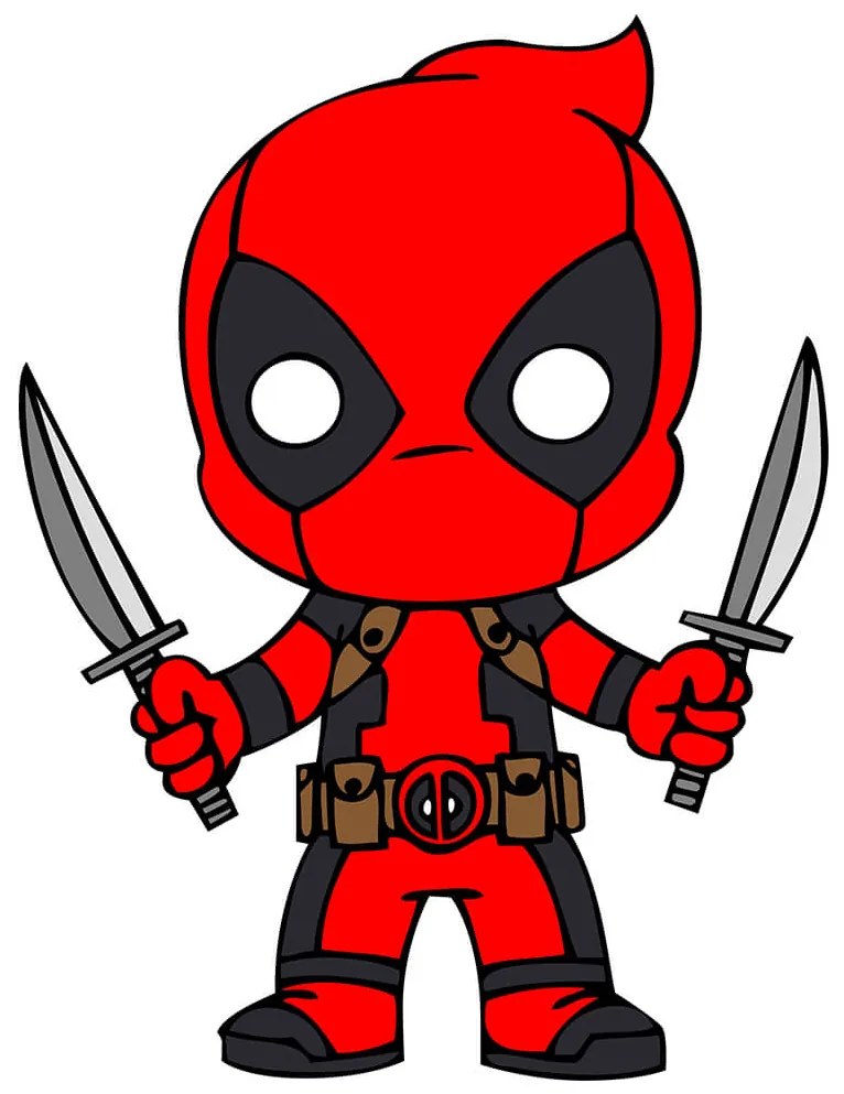 Veselá Stena Drevené vyfarbovacie postavičky Avengers a Deadpool