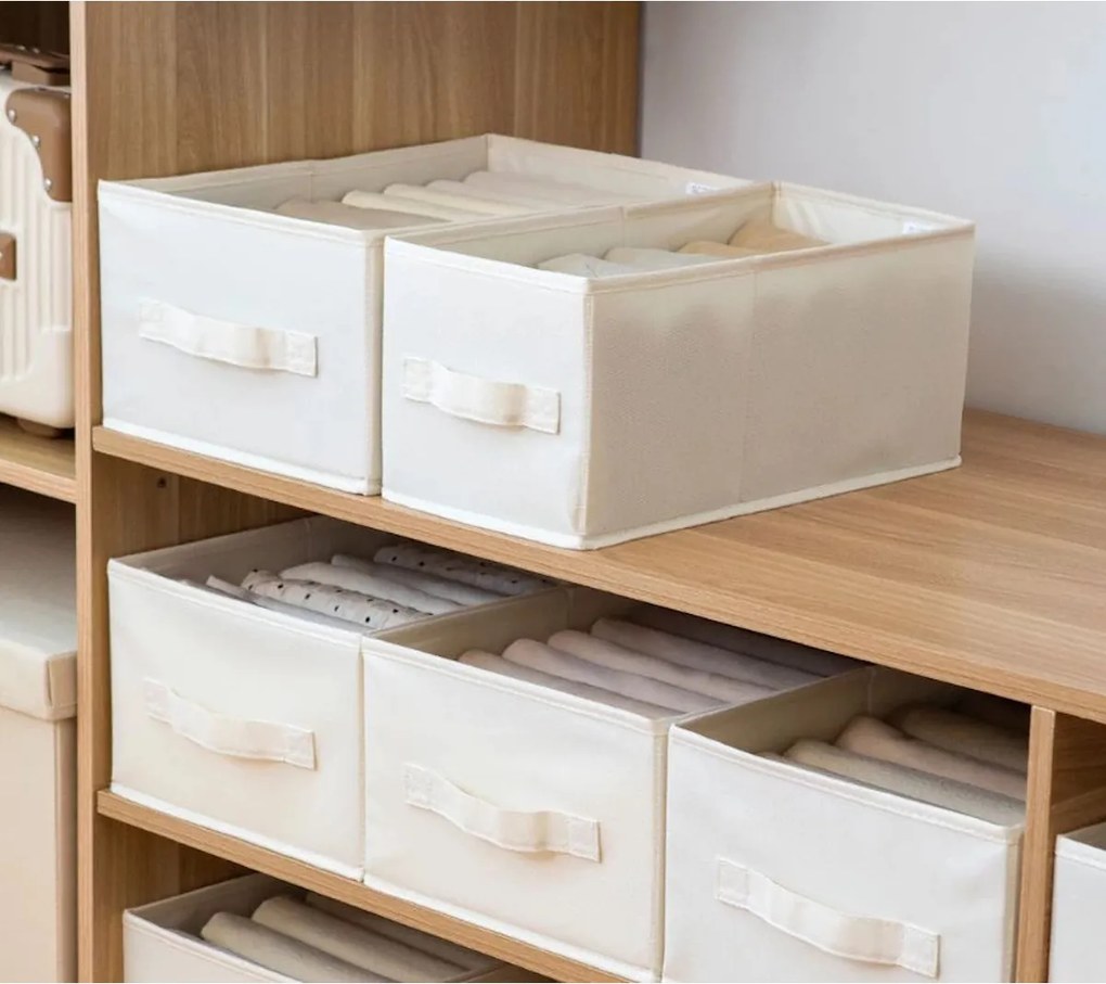 VERK GROUP Organizér na oblečení a spodní prádlo PARTITION, obdélník 9 přihrádek, 36 x 25 x 20 cm, bílý