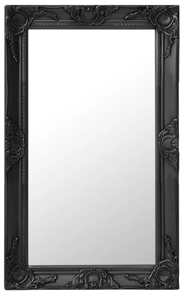 vidaXL Nástenné zrkadlo v barokovom štýle 50x80 cm čierne