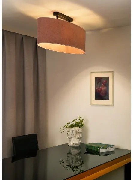 Duolla - Prisadený luster OVAL 2xE27/15W/230V ružová