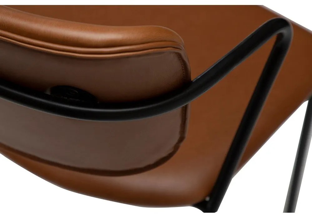 Hnedá stolička z imitácii kože DAN-FORM Denmark Zed