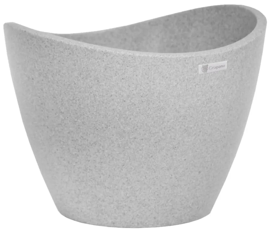 Šedý kvetináč Grapano Rondi, ø 23,3 cm