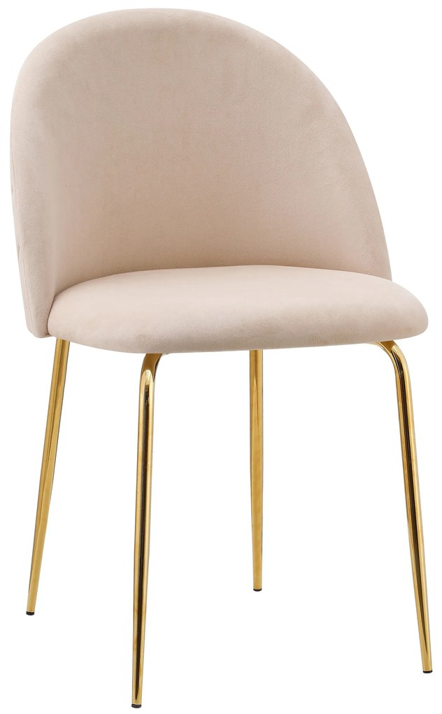 Zamatová stolička Fargo Gold Velvet béžová