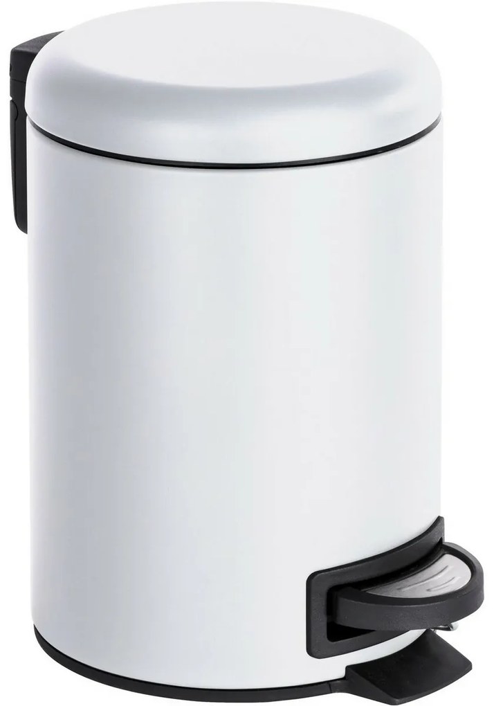 Wenko Pedálový odpadkový kôš Leman 3 l, biela, 3 l