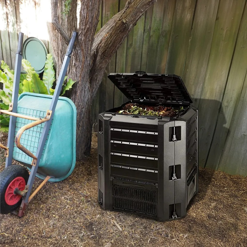 Prosperplast Kompostér COMPOGREEN 380 l, čierna