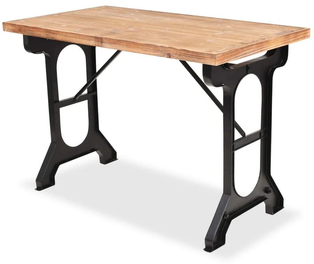 vidaXL Jedálenský stôl, doska z masívneho jedľového dreva, 122x65x82 cm