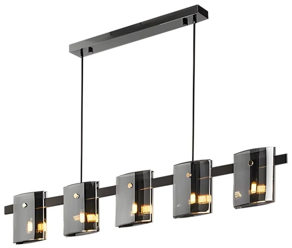 Toolight Toolight, stropné svietidlo 5xG9, APP1706-5CP, čierna-šedá, OSW-04312