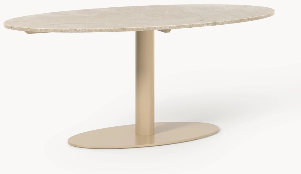 Oválny mramorový jedálenský stôl Miley, 180 x 90 cm