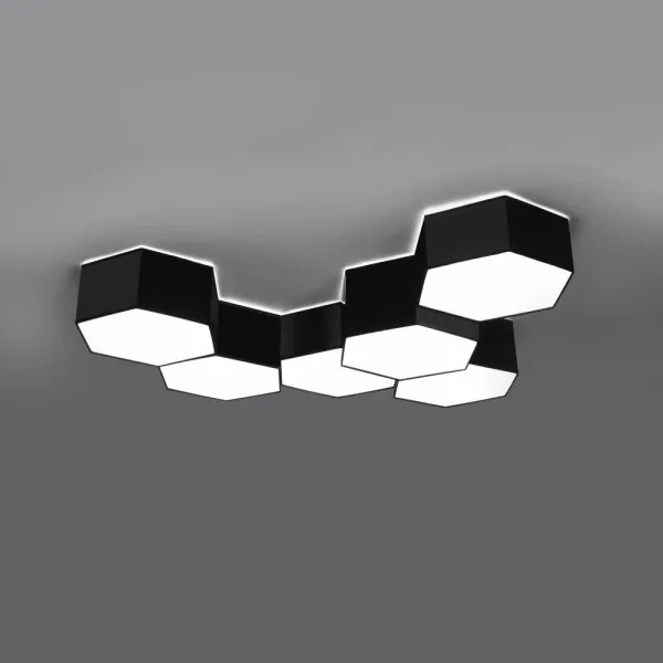 Sollux SL.1059 - Stropné svietidlo SUNDE 2xE27/60W/230V 11,5 cm čierna