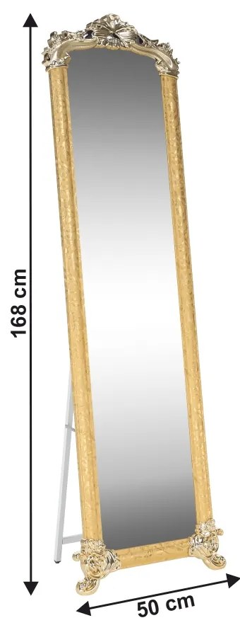 Stojace zrkadlo Odine - zlatá