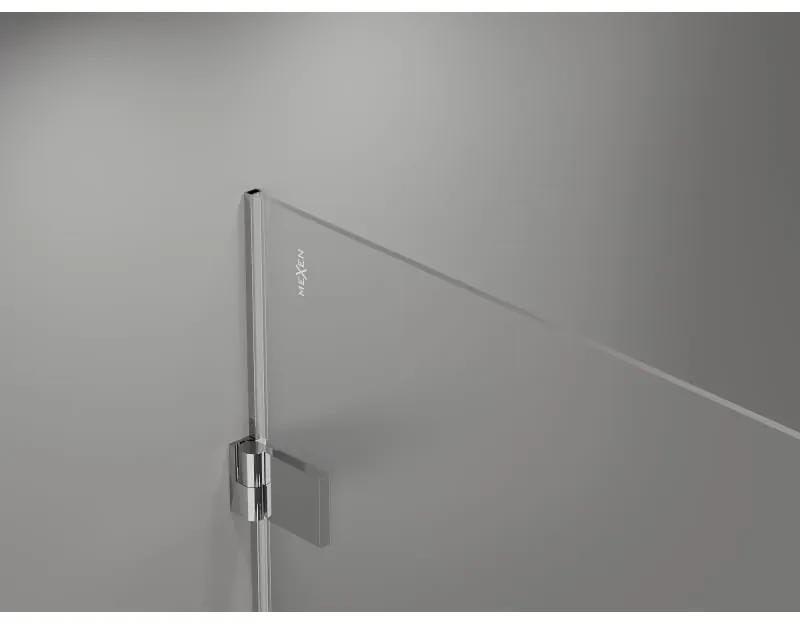 Mexen Lunar-B, pravostranný výklopný sprchový kút 80 x 70 cm, 8mm číre sklo, chrómový profil, 832-080-070-01-00-P