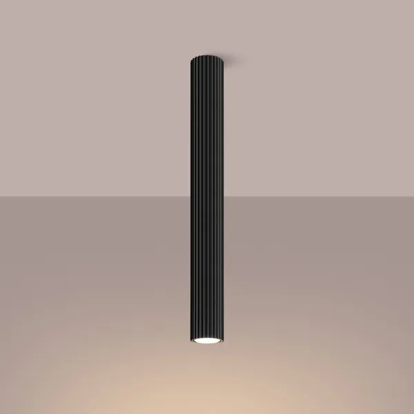 Sollux SL.1572 - Bodové svietidlo KARBON 1xGU10/10W/230V 60 cm čierna