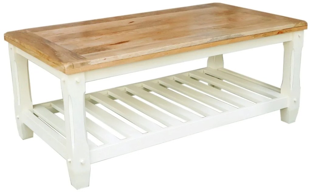 furniture-nabytek.cz - Rustikálny konferenčný stolík z mangového dreva 110x45x60