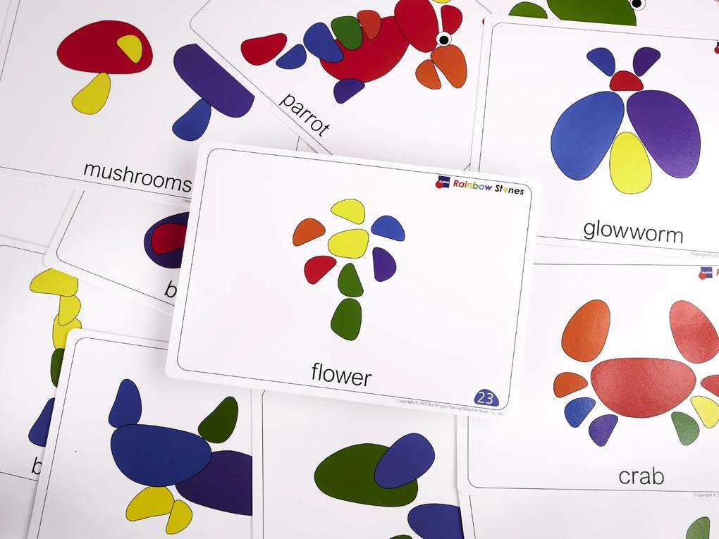KIK Kreatívne kamienky farebné montessori puzzle