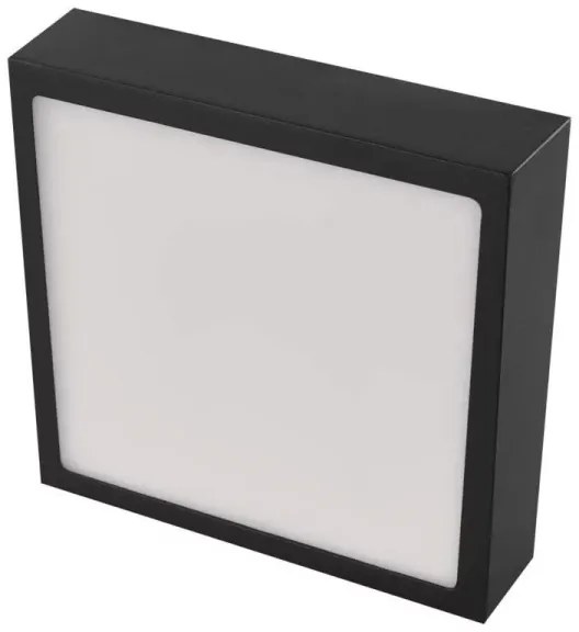 LED Stropné svietidlo LED/12,5W/230V 3000/3500/4000K 17x17 cm čierna