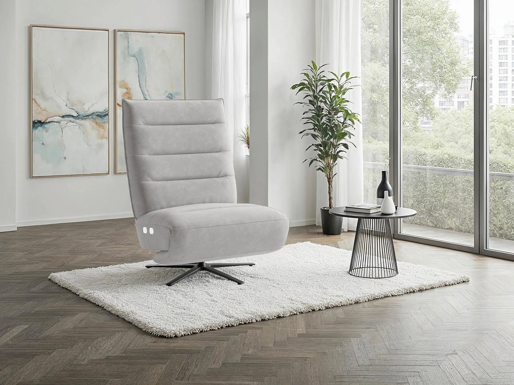 XXXLutz RELAXAČNÉ KRESLO, textil, strieborná Sit & More - Online Only obývacie izby - 000144038031