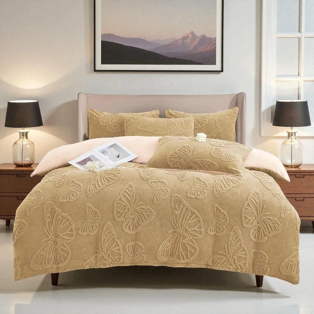 Jemné mikroplyš obliečky Homa EXCLUSIVE BEIGE 7-dielna sada 140x200 cm