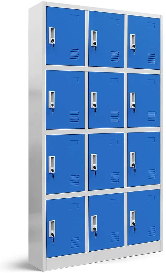 Skriňa Marcin kovová šedý/modrá