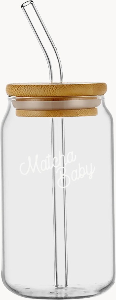 Pohár's viekom a slamkou Matcha Baby
