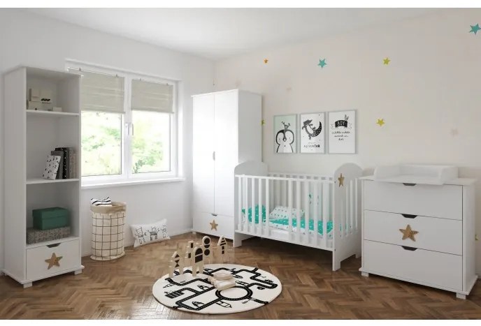 Detská postieľka STAR 120x60, bez zásuvky- VIAC FARIEB