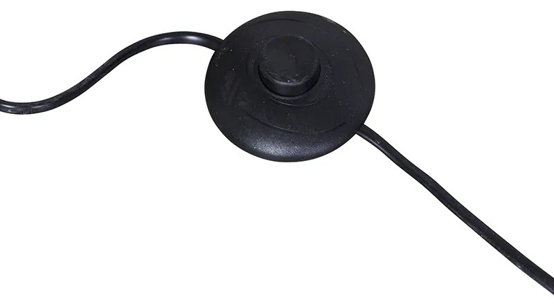 Moderná oblúková stojaca lampa čierna - XXL