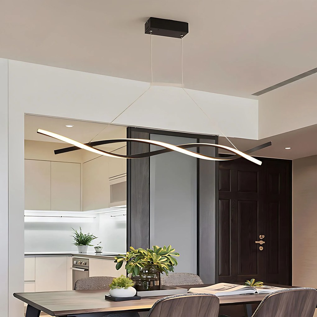 Toolight Toolight, LED závesné osvetlenie 120cm, 46W, 3000K, 2000lm, LHJ020-CP, čierna, OSW-50046