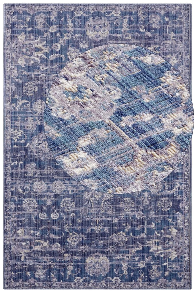 Hanse Home, Kusový koberec Cairo 105584 Alexandria Blue – na von aj na doma, 240x340, modrá, chodba / predsieň